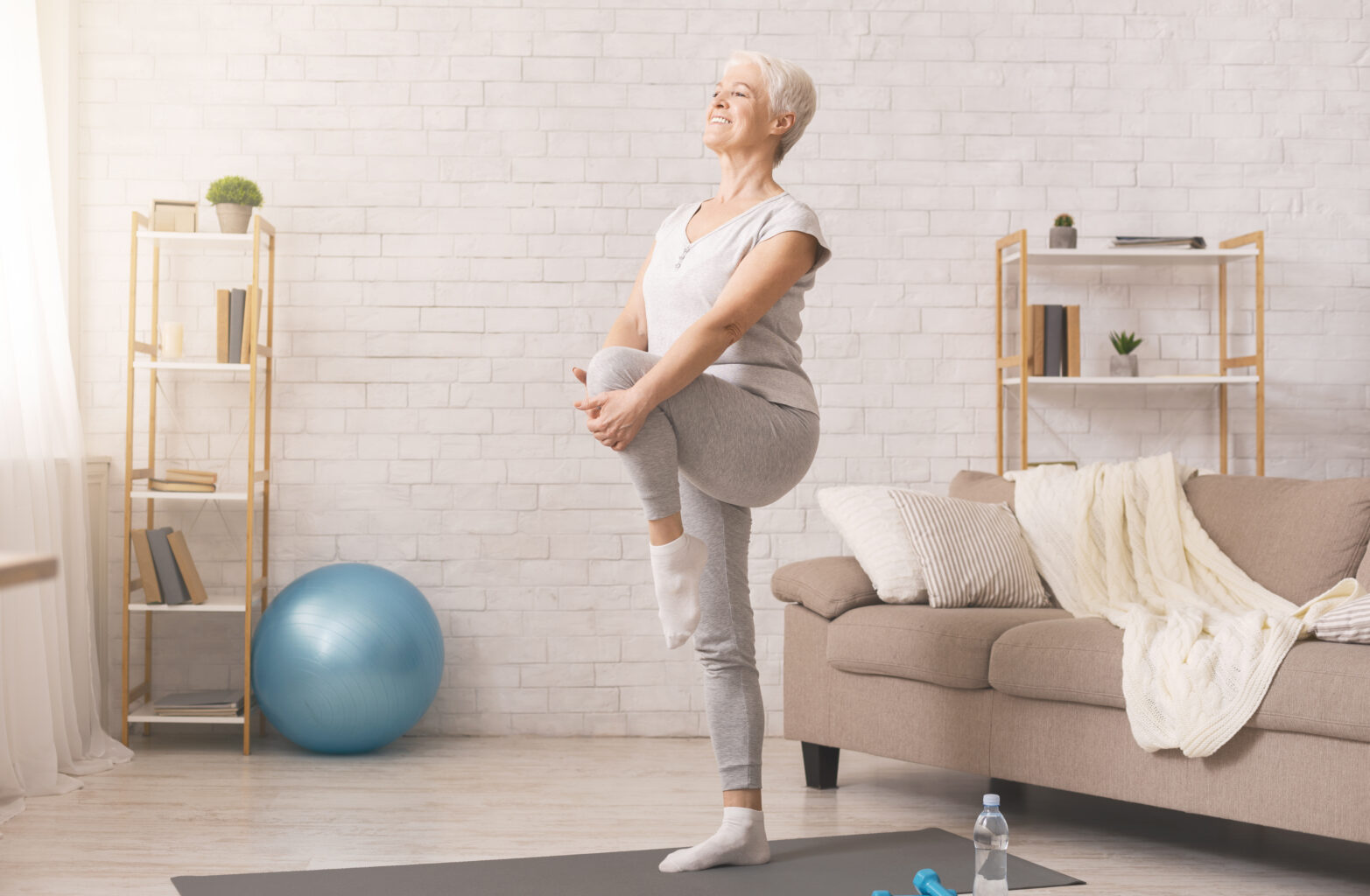 elderly women exercising - one part of the treatment plan therapists give for lymphedema treatment